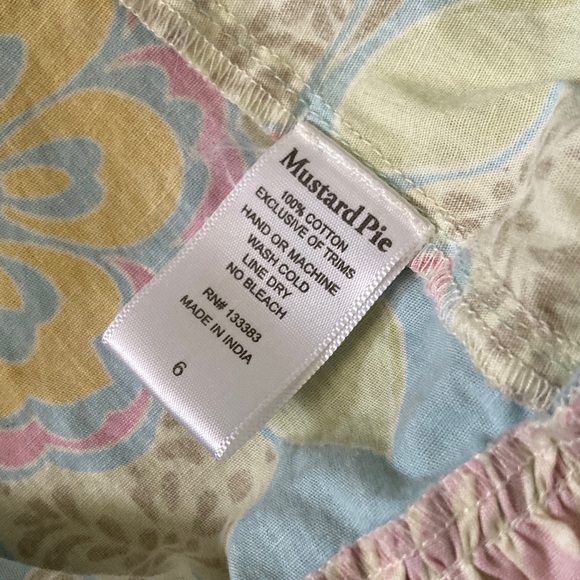 MUSTARD PIE tiered ruffle & crochet lace dress, Sz 6. - Picture 7 of 8